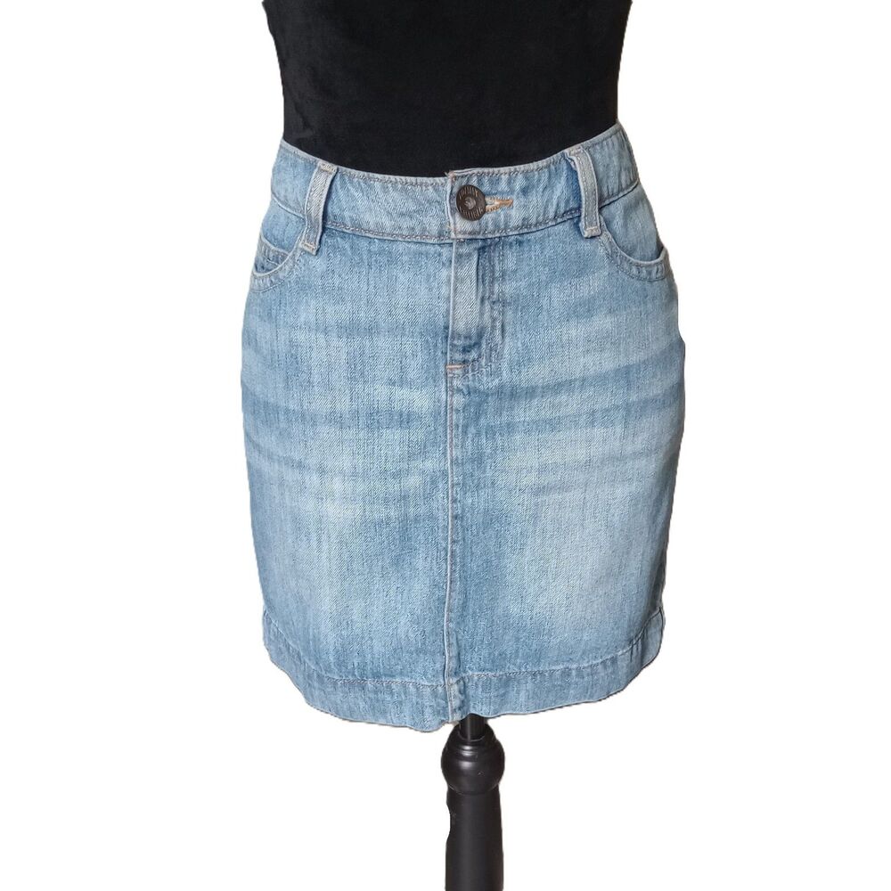 Tommy Hilfiger Women's 4 100% Cotton Blue Jean Mini Skirt - Picture 1 of 8